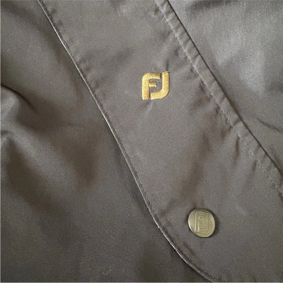 FootJoy Dry Joy Mens Black Golf Jacket Zip Off Sleeves Size Large - Picture 4 of 8